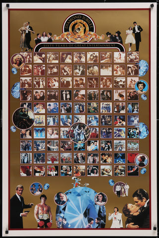 MGM DIAMOND JUBILEE - 27"x41" Original Movie Poster One Sheet ROLLED 1984 Collage
