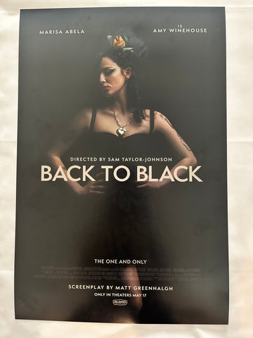 BACK TO BLACK 12"x18" Original Promo Movie Poster 2024 MINT Amy Whinehouse Alamo