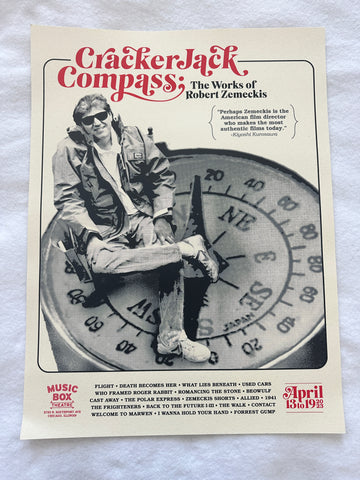 CRACKER JACK COMPASS The Works of Robert Zemekis 18"x24" Poster Print Music Box Chicago