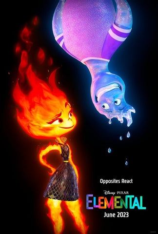 ELEMENTAL - 27"x40" D/S Original Movie Poster One Sheet 2023 PIXAR Advance