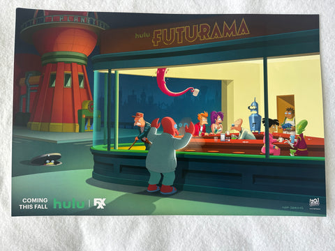FUTURAMA - 12"x18" Original Movie TV Poster SDCC 2025 MINT Hulu FX
