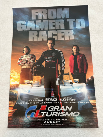 GRAN TURISMO - 11.5"x17" Original Promo Movie Poster 2023 MINT Orlando Bloom