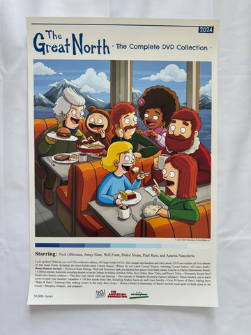 THE GREAT NORTH 12"x18" Original Promo TV Poster SDCC 2024 MINT Hulu Animayhem