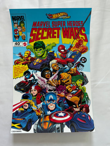 HOT WHEELS MARVEL SECRET WARS - 11"x17" Original Promo Poster SDCC 2024 Mint