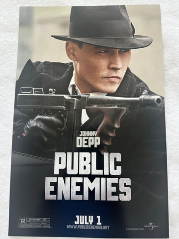 Public Enemies - 11"X17" Original Promo Movie Poster Johnny Depp 2009