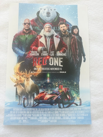 RED ONE - 11.5"x17" Original Promo Movie Poster MINT 2024 Chris Evens Dwayne Johnson