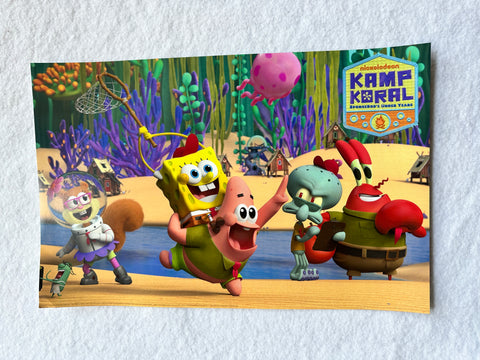SPONGEBOB SQUAREPANTS 11"x17" Original Promo TV Poster SDCC 2023 MINT Kamp Koral