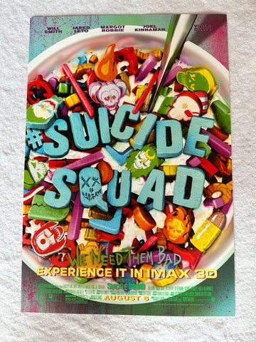 SUICIDE SQUAD 13"x19" Original Promo Movie Poster IMAX MINT Scratch N Sniff 2016 DC