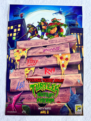TEENAGE MUTANT NINJA TURTLES Mutant Mahem - 13"x19" Original Movie Poster SDCC 2023 Mint