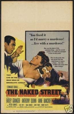 NAKED STREET - 14"x22" Original Movie Poster Window Card Anne Bancroft
