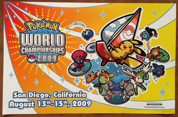 2009 pokemon world championship cards POKEMON WOLRD CHAMPIONSHIP 2009-11x17 Original Promo Poster MINT & RARE | The Cinema Collection