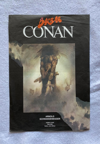 CONAN THE BARBARIAN - 11"x16" Original Movie Poster Czech Arnold Swartzenegger