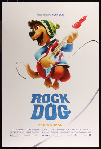 ROCK DOG - 27"x40" D/S Original Movie Poster One Sheet 2017 Luke Wilson