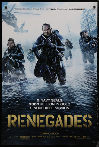 RENEGADES - 27"x40" D/S Original Movie Poster One Sheet 2017 Army Seals
