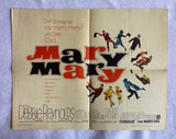 MARY MARY - 22"x28" Original Movie Poster Half Sheet 1963 Debbie Reynolds RARE