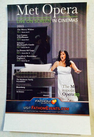 The Metropolitan Opera 11"X17" Original Promo Movie Poster Mint Fathom 2015