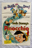 PINOCCHIO -  27"x41" Original Movie Poster One Sheet 1962RR Disney