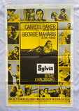 SYLVIA -  27"x41" Original Movie Poster One Sheet 1965 Carroll Baker NM Folded