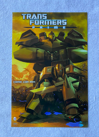 TRANSFORMERS PRIME - 11"x16.5" Original Promo Poster SDCC 2011 Hasbro MINT Rare