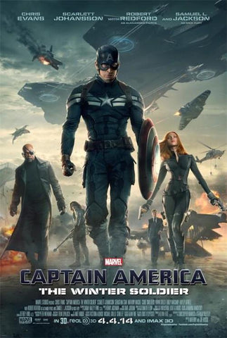 CAPTAIN AMERICA: THE WINTER SOLDIER - 27"x40" D/S Original Movie Poster One Sheet Marvel Avengers 2014