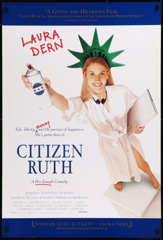 Citizen Ruth 27"X40" Original Movie Poster One Sheet Laura Dern 1996