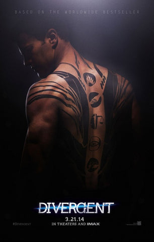 DIVERGENT - 27"X40" D/S Original Movie Poster One Sheet 2014 Four Theo James