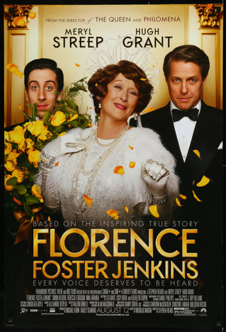 FLORENCE FOSTER JENKINS 27"X40" D/S Original Movie Poster One Sheet Meryl Streep Hugh Grant 2016