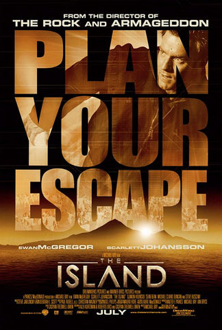 THE ISLAND - 11"x17" Original Promo Movie Poster - MINT 2005 Scarlett Johansson Ewan McGregor