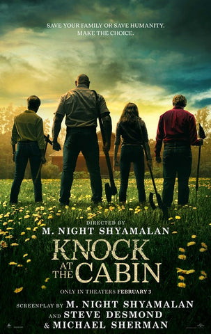 KNOCK AT THE CABIN - 27"X40" D/S Original Movie Poster One Sheet M. Night Shyamalan 2023
