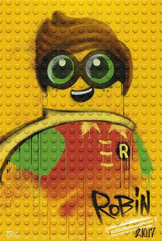 THE LEGO BATMAN MOVIE - 11.5"x17" Original Promo Movie Poster 2017 ROBIN RARE