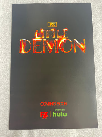 LITTLE DEMON - 12"x18" Original Promo TV Poster SDCC 2022 MINT Aubrey Plaza Hulu