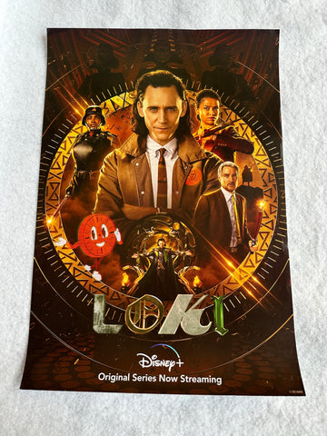 LOKI - 13"x19" Original Promo TV Poster 2021 Disney Marvel Tom Hiddleston Rare
