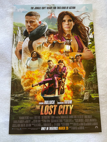 THE LOST CITY - 11"x17" Original Promo Movie Poster MINT 2022 Sandra Bullock Channing Tatum