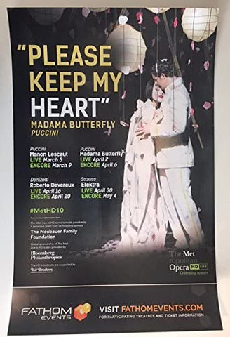 The Metropolitan Opera 11"X17" Original Promo Movie Poster Fathom 2016 Season
