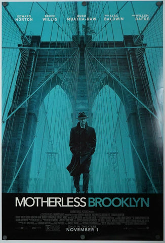 MOTHERLESS BROOKLYN - 27"x40" D/S Original Movie Poster One Sheet Edward Norton