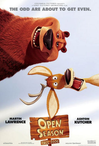 Open Season - 27"x40" D/S Original Movie Poster One Sheet 2007 Martin Lawrence Ashton Kutcher B