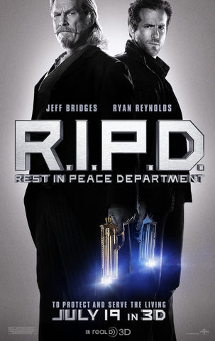 R.I.P.D. REST IN PEACE DEPARTMENT - 27"x40" D/S Original Movie Poster One Sheet RYAN REYNOLDS Jeff Bridges