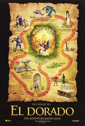 ROAD TO EL DORADO - 27"x40" D/S Original Movie Poster One Sheet 2000 Adv.