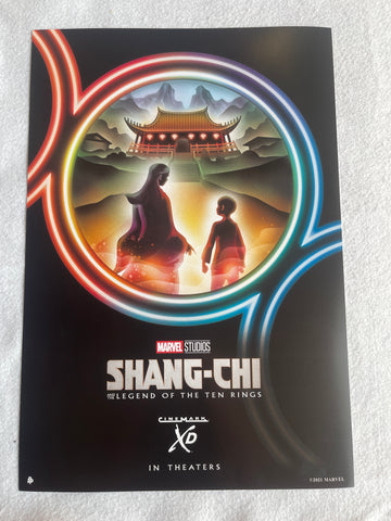 Marvel's SHANG-CHI - 13"x19" Original Promo Movie Poster Cinemark 2021 XD Week 2