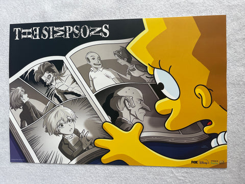THE SIMPSONS - 12"x18" Original Promo TV Poster SDCC 2022 MINT Death Note Treehouse of Horror