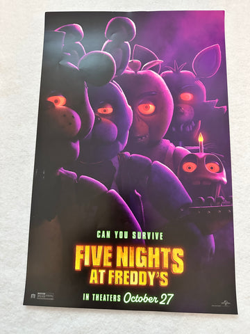 FIVE NIGHTS AT FREDDY'S - 11"x17" Original Promo Movie Poster MINT 2023 Horror