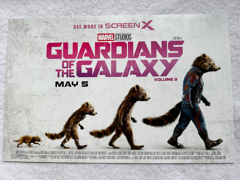 GUARDIANS OF THE GALAXY VOL 3 - 11"x17" Original Promo Movie Poster MINT ScreenX
