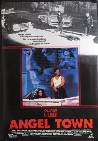 ANGEL TOWN - 27"x40" Original Movie Poster One Sheet 1990 Olivier Gruner ROLLED