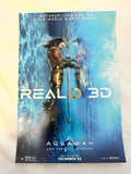 AQUAMAN AND THE LOST KINGDOM - 11.5"x17" Original Promo Movie Poster MINT 2023 DC