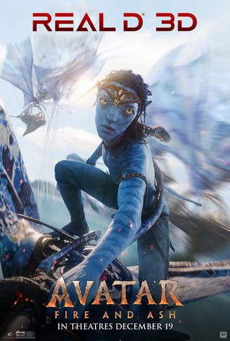 AVATAR: FIRE AND ASH - 13"x19" Original Promo Movie Poster MINT 2025 REAL 3D
