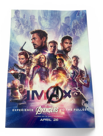 AVENGERS ENDGAME - 13"x19" Original Promo Movie Poster IMAX 2019 MINT Marvel