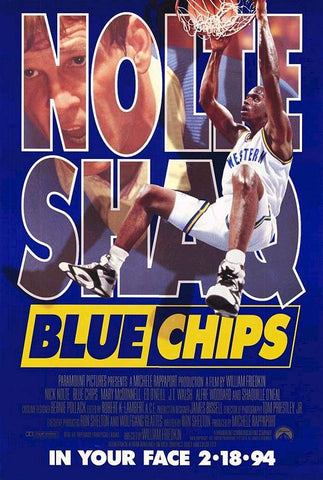 BLUE CHIPS - 27"x40" Original Movie Poster One Sheet Nick Nolte 1994 Shaq