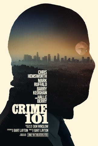 CRIME 101 - 11.5"x17" Original Promo Movie Poster MINT Chris Hemsworth 2026