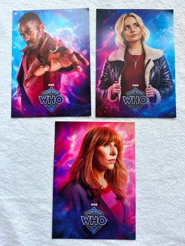 DOCTOR WHO - Set of 3 Original Promo TV Posters 8.5"x11.5" SDCC 2023 MINT BBC