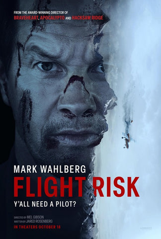 FLIGHT RISK - 27"X40" DS Original Movie Poster One Sheet 2025 Mark Wahlberg